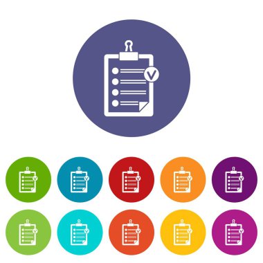 Kontrol listesi Icons set