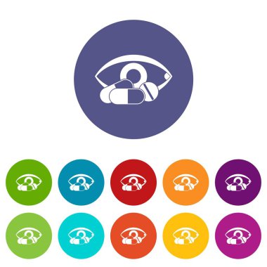 Göz tedavisi Icons set