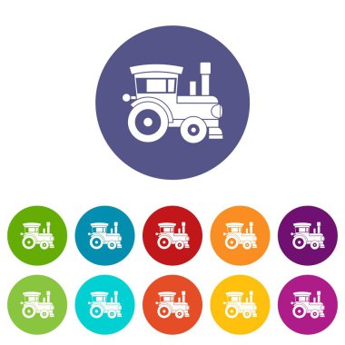 Oyuncak tren Icons set