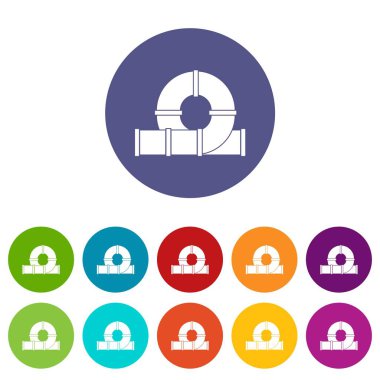 Bahçesi kaymak su tüp Icons set