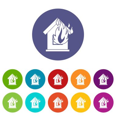 Yangın önleme Icons set