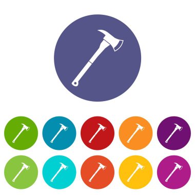 İtfaiyeci balta Icons set