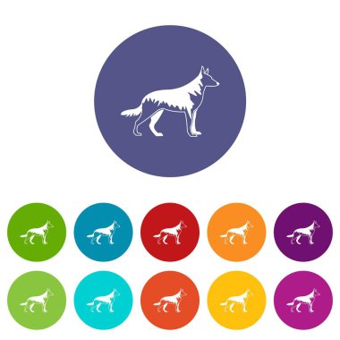 Çoban köpeği Icons set