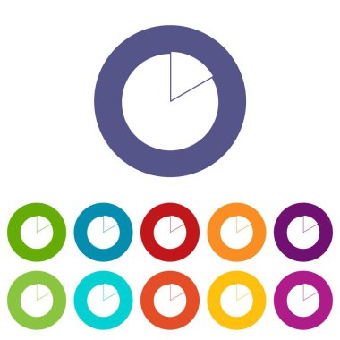 İş pasta grafiği Icons set