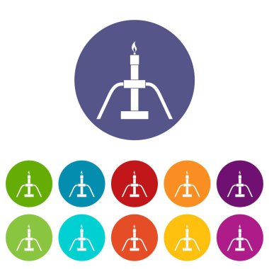 Işıl ışıl gaz Icons set