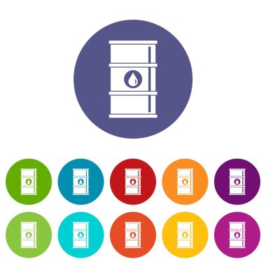 Petrol varil Icons set