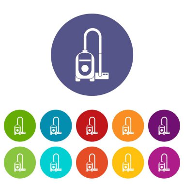 Elektrikli süpürge Icons set