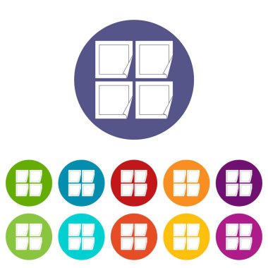 Siyah çıkartmaları Icons set