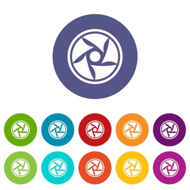 Video objektif Icons set
