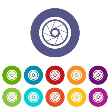 Küçük objektif Icons set