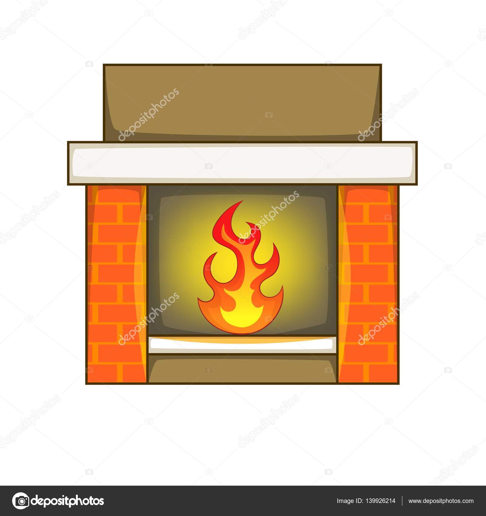 Icono de la chimenea, estilo de dibujos animados — Vector de stock