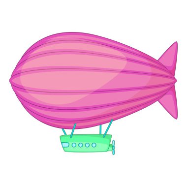 Uçan zeplin simgesi, karikatür tarzı