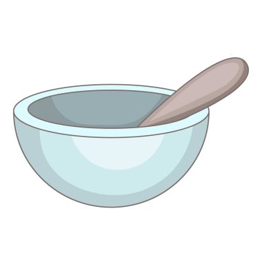 Harç ve havaneli simgesi, karikatür tarzı