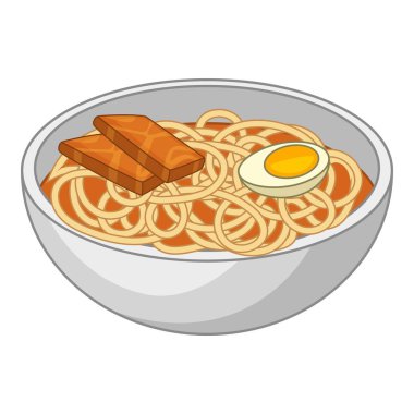 Udon erişte simgesi, karikatür tarzı