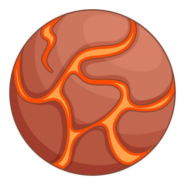 Jüpiter gezegeni simgesi, karikatür tarzı