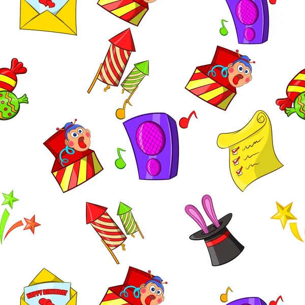 Holiday birthday pattern, cartoon style