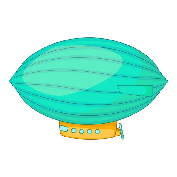 Icône de dirigeable ovale, style dessin animé — Image vectorielle