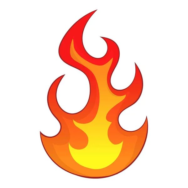Ícone de chama, estilo dos desenhos animados — Vetor de Stock