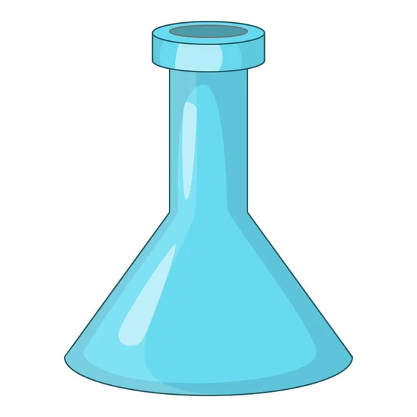 Ícone de frasco químico, estilo cartoon —  Vetores de Stock