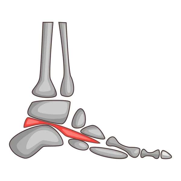 Icône douleur au pied, style dessin animé — Image vectorielle