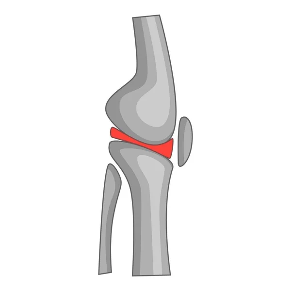 Icono total de cirugía de reemplazo de rodilla, estilo de dibujos animados — Vector de stock