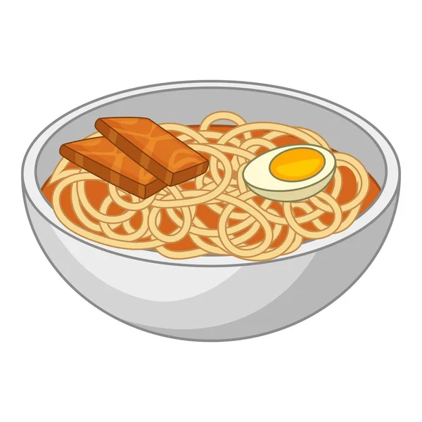 Ícone de macarrão Udon, estilo cartoon — Vetor de Stock