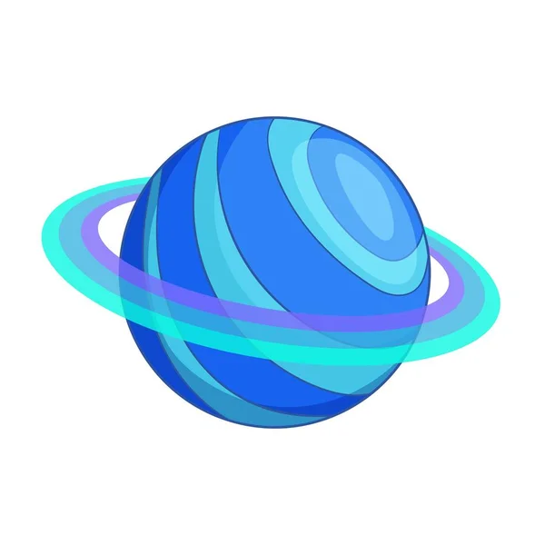 Saturn bolygó ikon, rajzfilm stílus — Stock Vector
