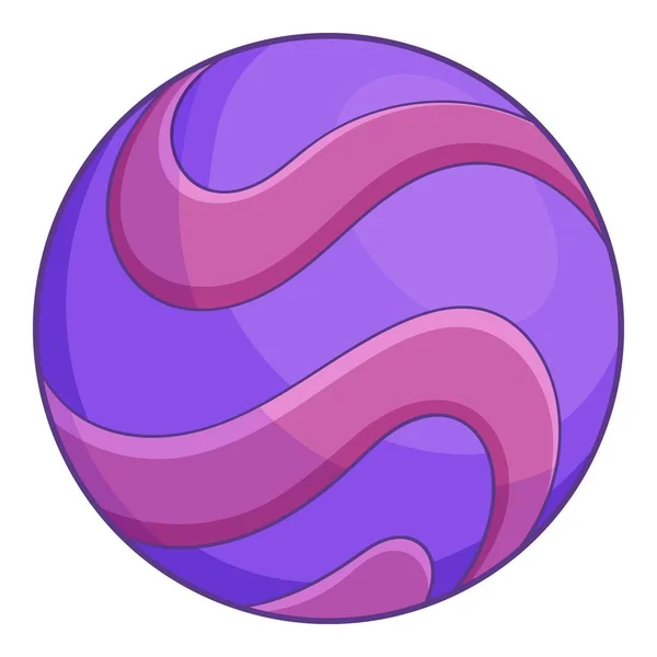 Icono planeta abstracto púrpura, estilo de dibujos animados — Archivo Imágenes Vectoriales