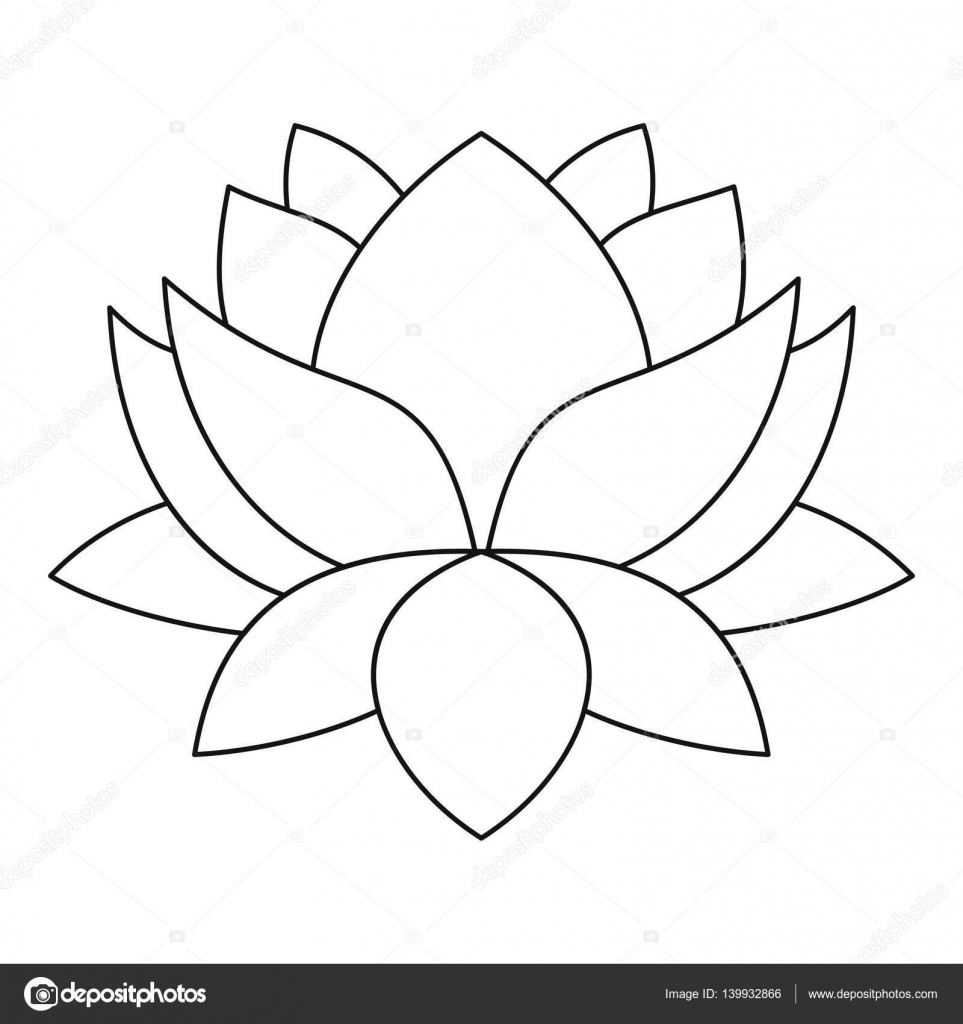 Free Free 190 Lotus Flower Outline Svg SVG PNG EPS DXF File