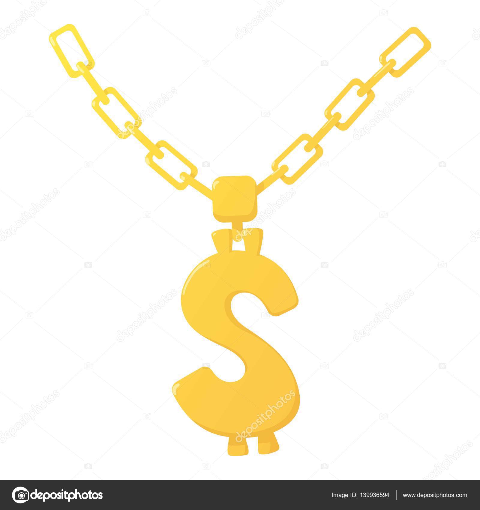 Golden chain icon, cartoon style ⬇ Vector Image by © ylivdesign