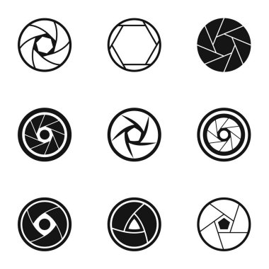 Diyafram Icons set, basit tarzı