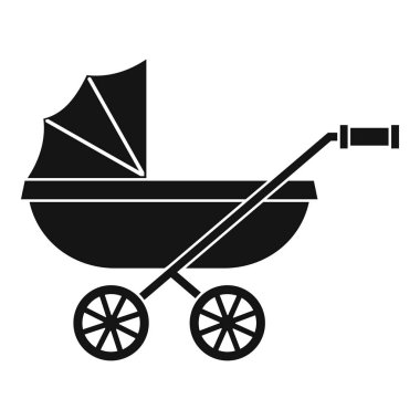Bebek arabası simgesi, basit tarzı