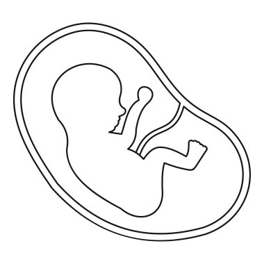 Bebek rahim simgesi, anahat stili