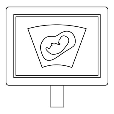 Ultrason fetus simgesi, anahat stili