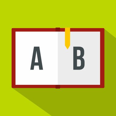 Çocuk abc simgesi, düz stil