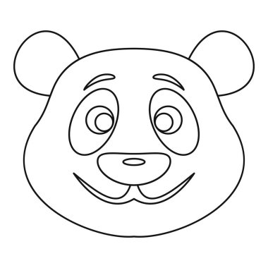 Ayı Panda simgesi, anahat stili