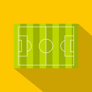 Futbol ya da futbol alan simgesi, düz stil