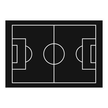 Futbol alanı simgesi, basit biçim