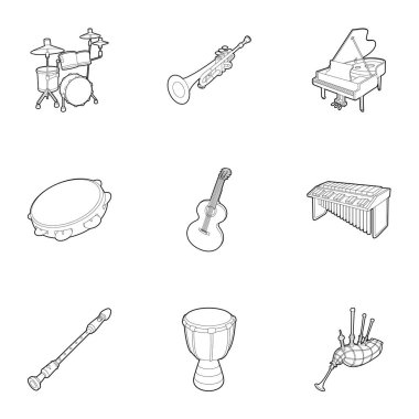 Müzik aygıt simgeler kümesi, anahat stili
