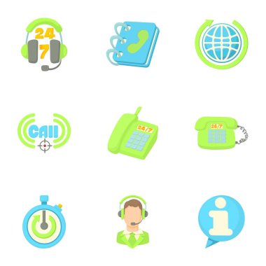 İstişare Icons set, karikatür tarzı