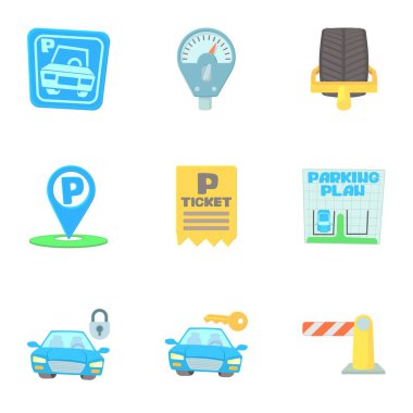 Park alanı simgesini ayarla, tarzı çizgi film