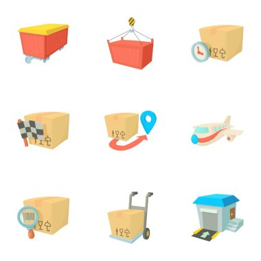 Transfer Icons set, karikatür tarzı