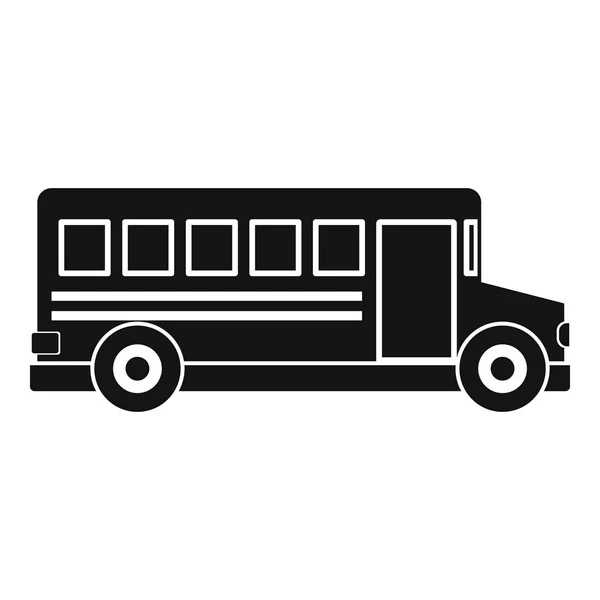 Значок школьного автобуса, простой стиль — стоковый вектор