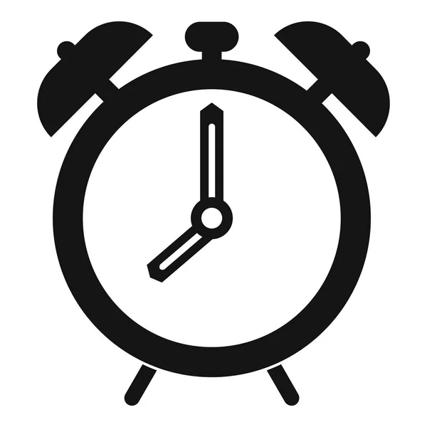 Alarm klokpictogram, eenvoudige stijl — Stockvector