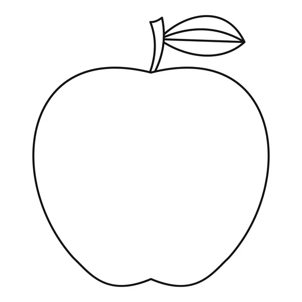 Apple-Ikone, Umriss-Stil — Stockvektor