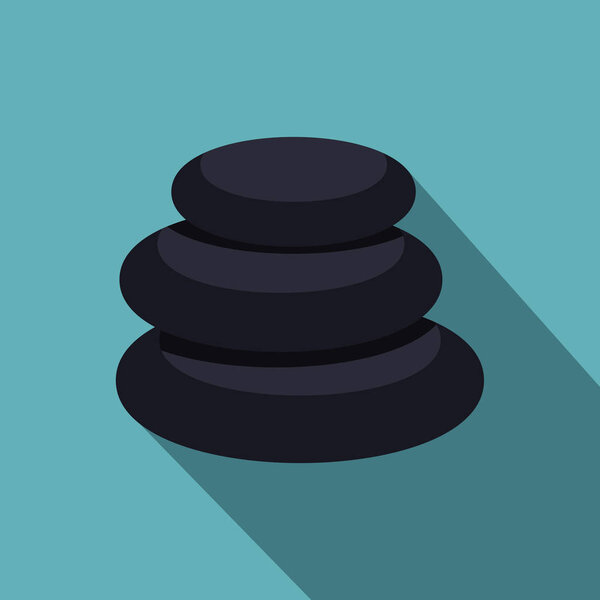 Stack of black basalt balancing stones icon