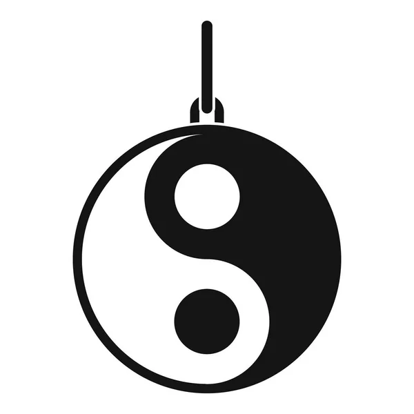 Yin Yang sembolü simgesi, basit tarzı — Stok Vektör