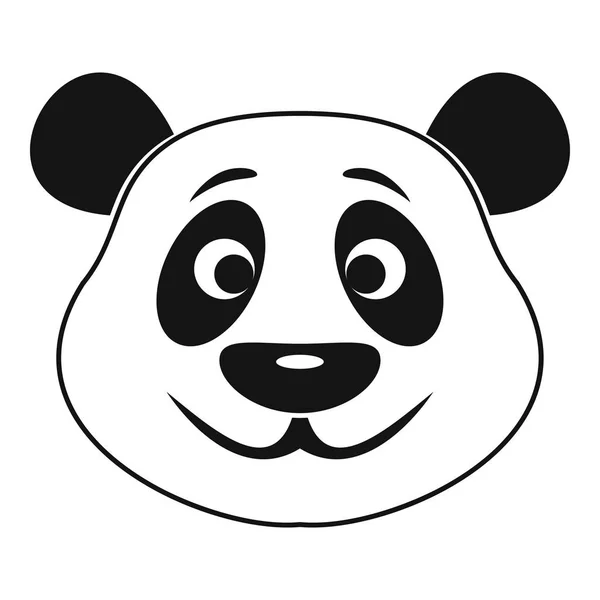 Panda-Ikone, einfacher Stil — Stockvektor