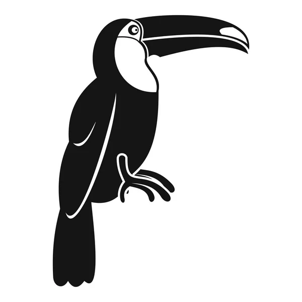 Brasilianska toucan ikon, enkel stil — Stock vektor
