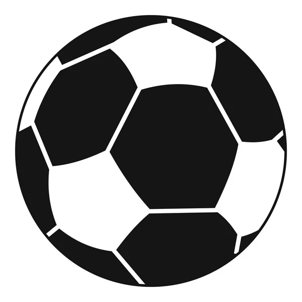 Fotbalový míč ikona, jednoduchý styl — Stockový vektor
